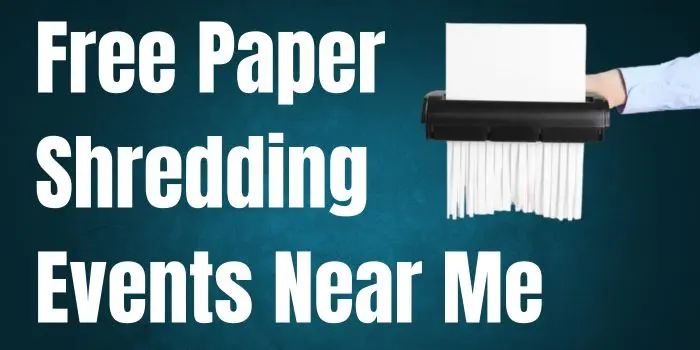 Free paper shredding events near me