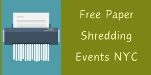 Free Paper Shredding Events NYC