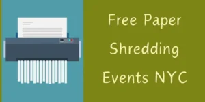 Free Paper Shredding Events New York City NYC